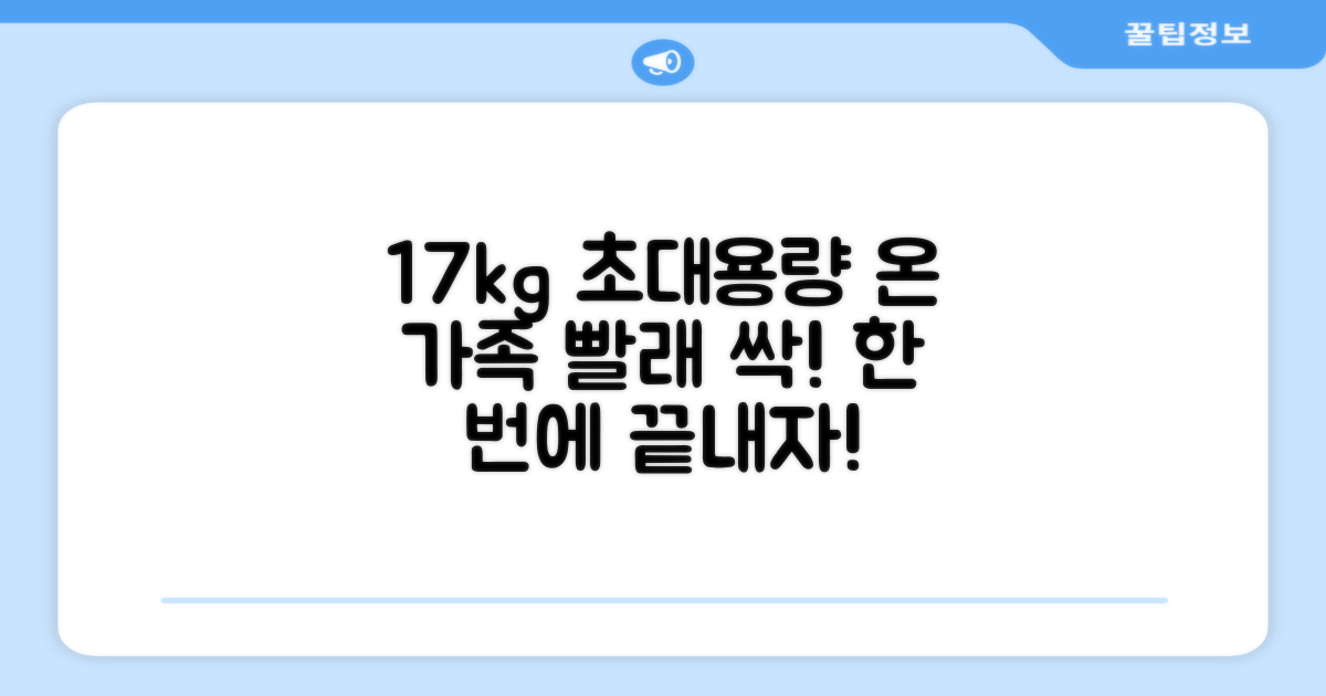17kg 대용량, 온 가족 빨래 OK