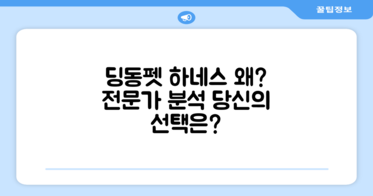 왜 딩동펫 하네스인가? 전문가 분석