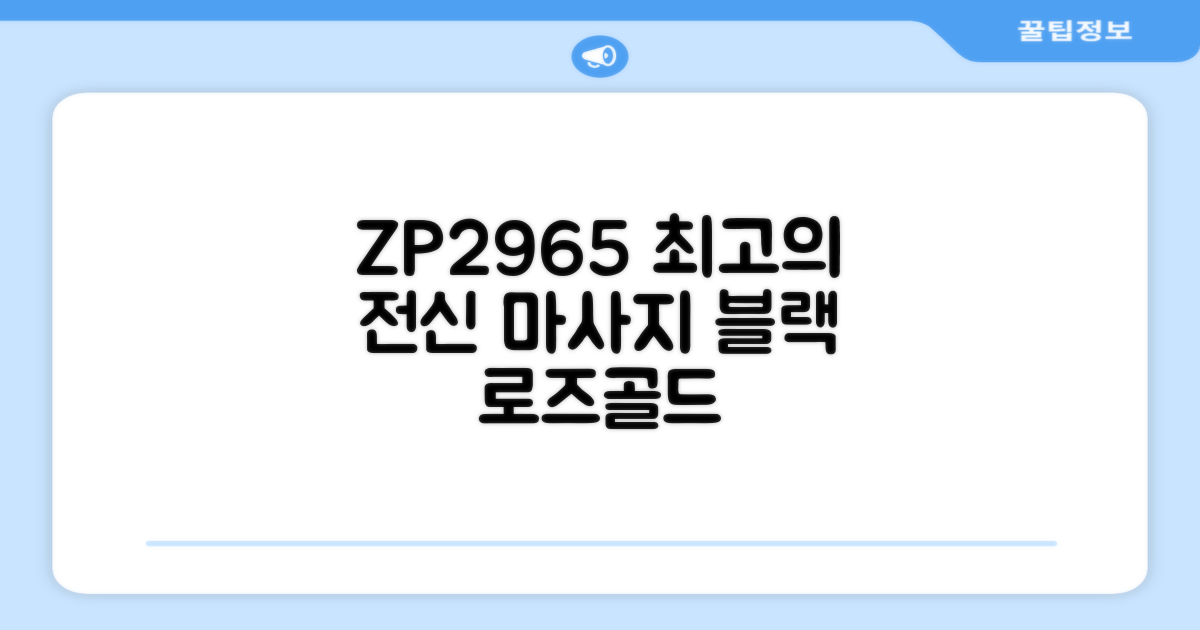 제스파 클래식 전신 무선 자동 마사지건 목어깨 안마기 ZP2965, 블랙 + 로즈골드 추천 리뷰