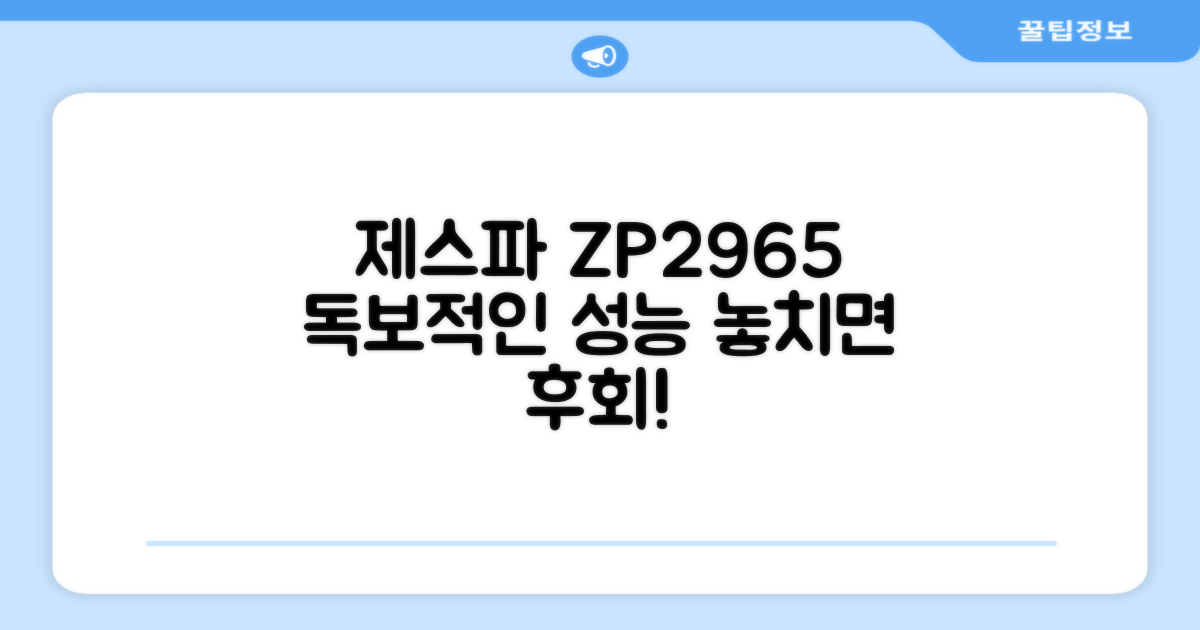 왜 제스파 ZP2965가 특별할까요?