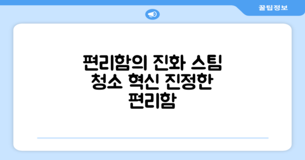 스팀 청소, 편리함의 진화