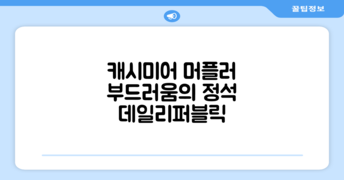 데일리퍼블릭 캐시미어 머플러, 부드러움의 정석