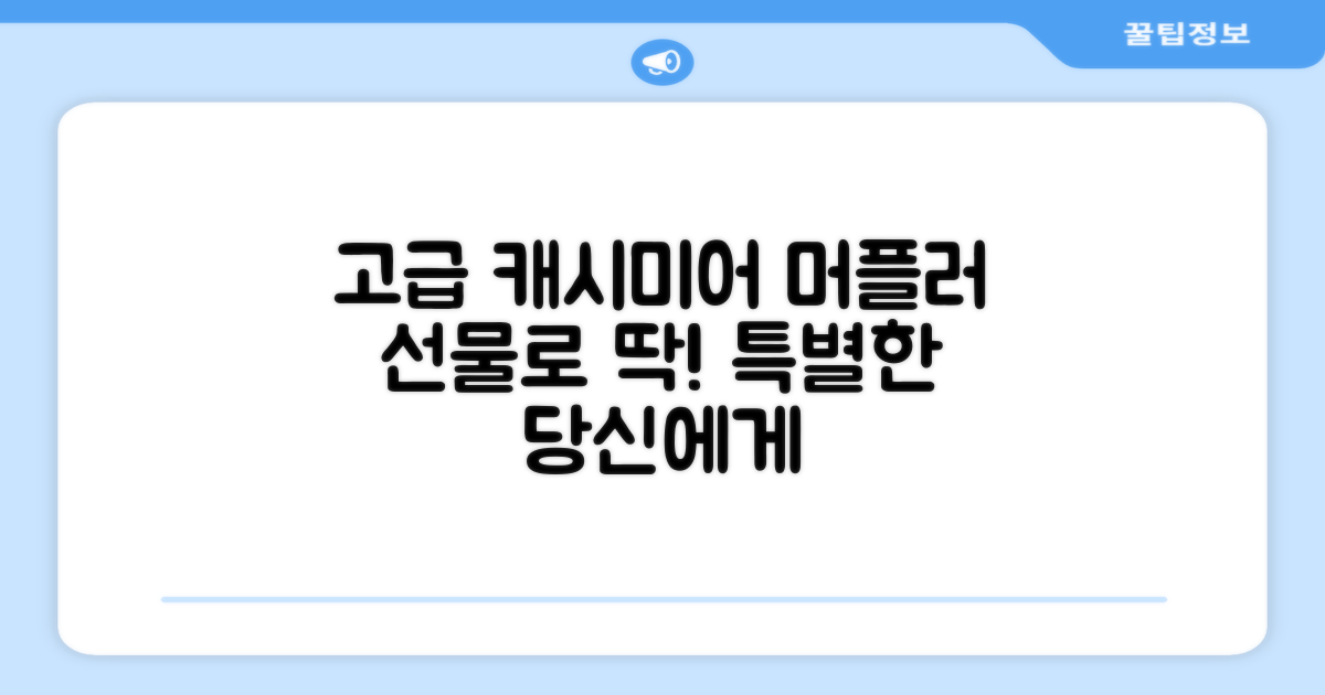 캐시미어 머플러, 특별한 선물로 어때요?