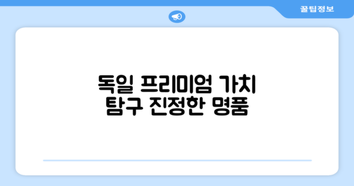 독일 프리미엄, 그 가치 탐구