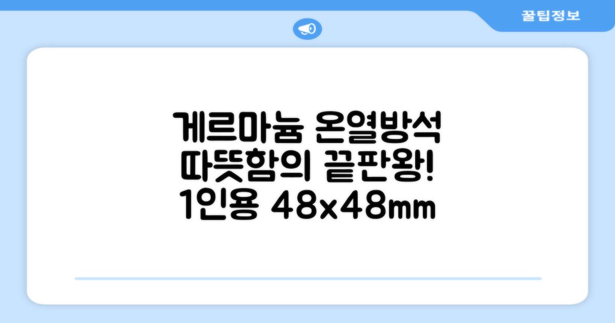 한일메디칼 GERMANIUM 게르마늄 온열 건강방석, 1인용 48X48mm, 1개 추천 리뷰